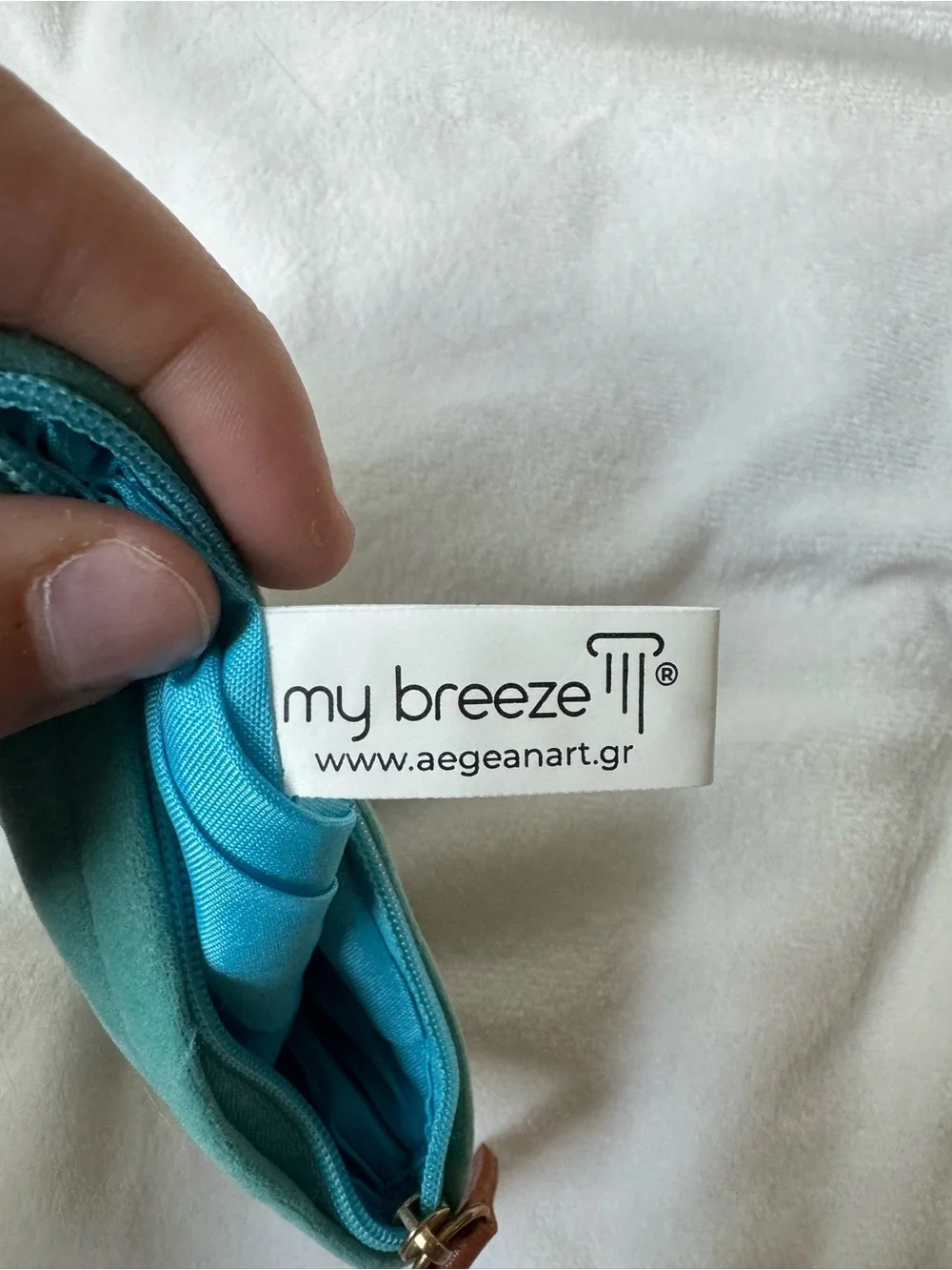 Greece Teal Floral Zip Pouch - Teal Women's Coin Pouch - From Greece